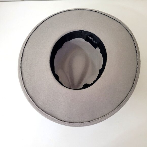 Carley Jean Los Angeles Wide-Brimmed Gray Felt Hat - Picture 6 of 7